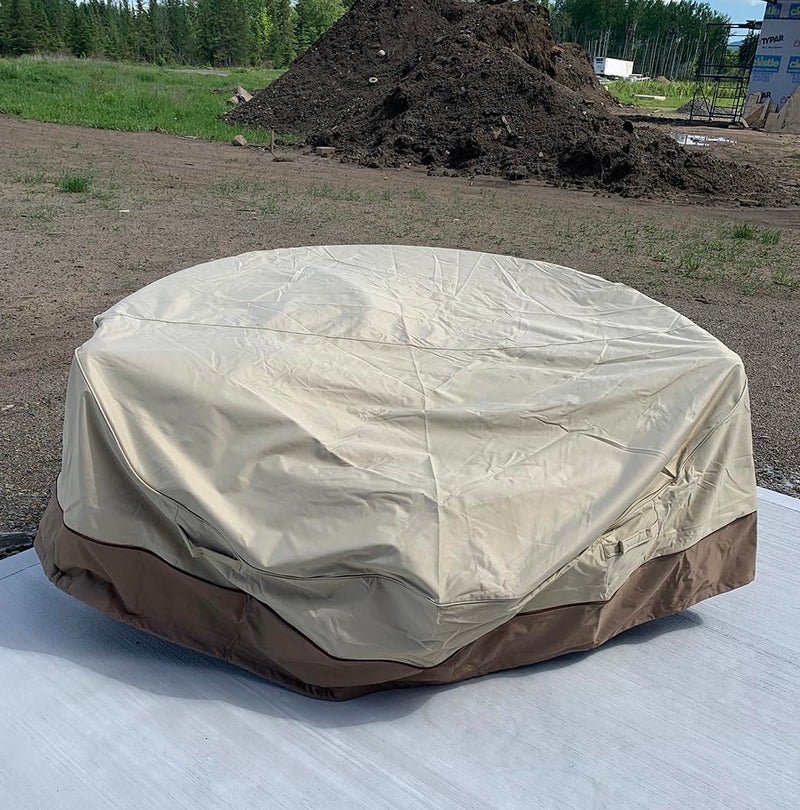 SUNSURE - Valid Brand Outdoor Daybed CoverDxH 89x32in Waterproof Patio Sofa CoversAll Weather Protection Round Canopy Day Bed CoverPatio Furniture Accessories Cover for Garden Sofa Only Cover Beige - Image 2