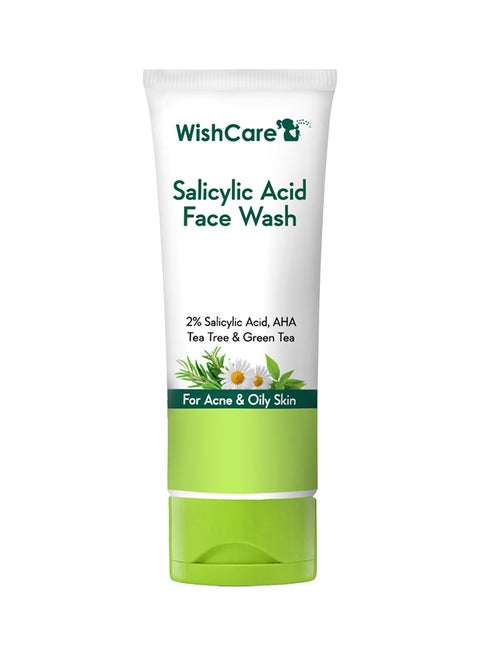 2% Salicylic Acid Face Wash with AHA, GreenTea, Chamomile & TeaTree - For Oil & Acne Control