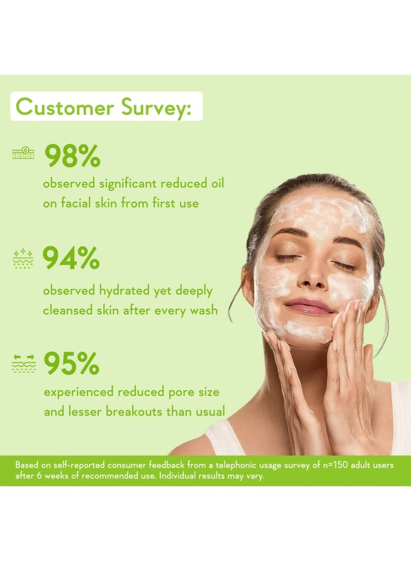 WishCare 2% Salicylic Acid Face Wash for Women & Men with AHA, GreenTea, Chamomile & TeaTree | Face Wash for Oily Skin & Acne Prone Skin 100ml - Image 3