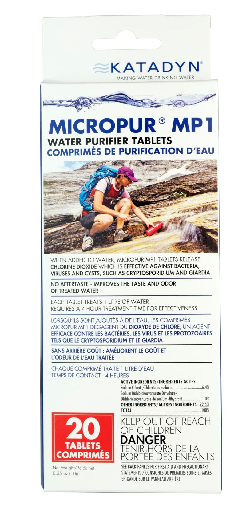 Katadyn Micropur MP1 Purification Tablets (20 count) - Image 1