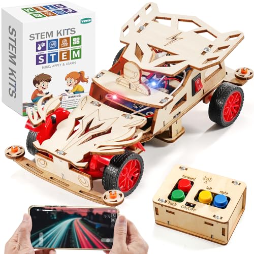 Yutin STEM Kits for Kids Age 810 STEM Toys for Boys 813 Remote Control Model Car Building Kits Wood 3D Puzzles 812 Science Crafts Projects Gifts for 8 9 10 11 12 13 14 Year Old Teen Boys Girls - Image 1