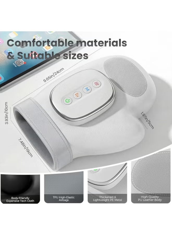 ELTRAZONE Rechargeable Hand Massager with Air Compression & Heat, Electric Hand Massage Device with Multiple Massage Modes, Portable Hand Massager for Fingers, Palm, Wrist and Daily Relaxation - Image 5