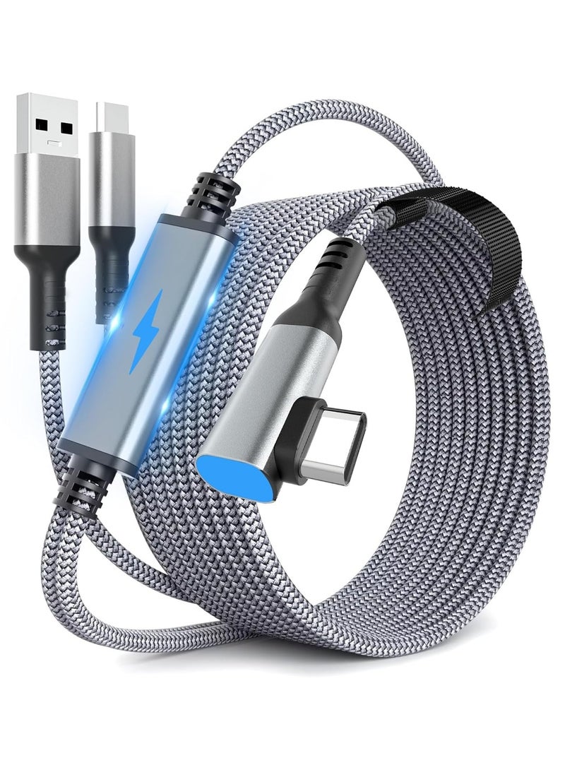 16FT VR Link Cable for Meta Quest 3/Oculus Quest 2 Accessories and and PC/Steam VR, USB 3.2 to USB C Data Transfer Cord, 5Gbps High Speed VR Cable PC for Headset and Gaming PC - Image 1