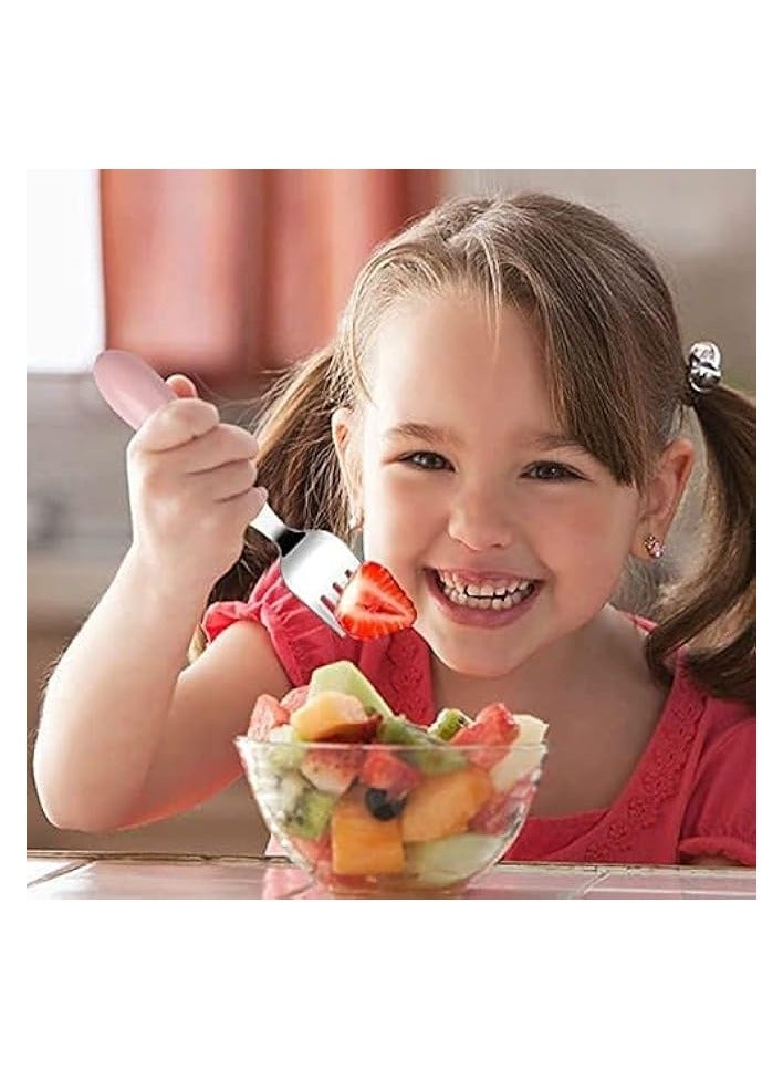 erorex 6 Pcs Kids Silverware, Toddler Utensils, Stainless Steel Fork, Kids Cutlery Safe Flatware Set Stainless Steel - Image 3