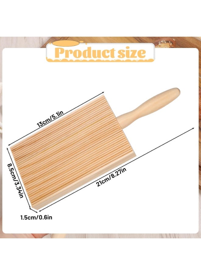 SUNSAR Gnocchi Board, Wooden Garganelli Pasta Board, Cavatelli Pasta Maker for Homemade Pasta Gnocchi(8.27 in) - Image 2