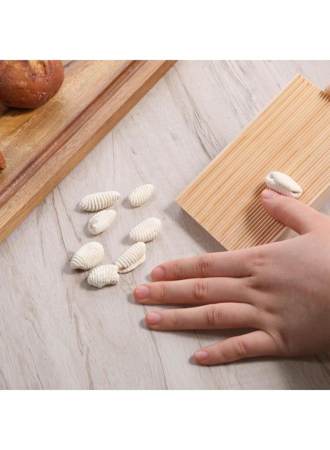 SUNSAR Gnocchi Board, Wooden Garganelli Pasta Board, Cavatelli Pasta Maker for Homemade Pasta Gnocchi(8.27 in) - Image 3