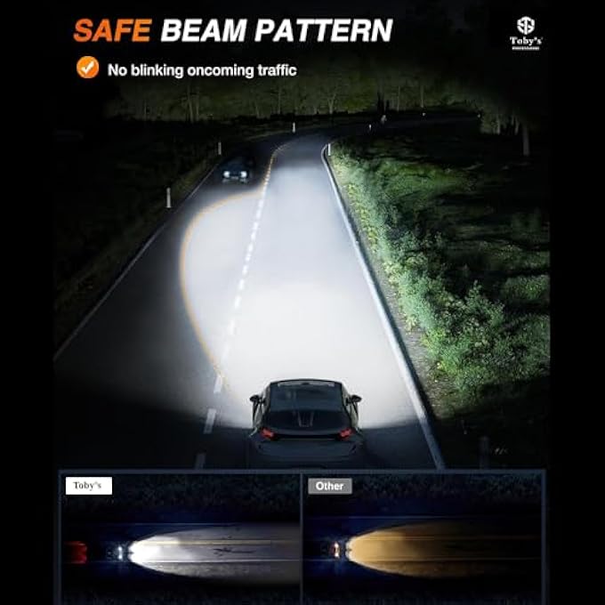 توبيز مجموعة مصابيح أمامية LED أصلية مختبرة بقوة 80 واط من LC40 H7، 8000 لومن، 3 ألوان ساطعة، درجة حرارة 6000 كلفن، 4300 كلفن، 3000 كلفن - Image 3