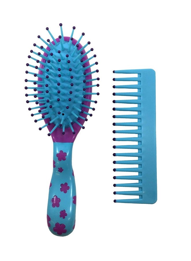 Scunci 2Piece Girl Set Cushion Brush And Comb In Assorted Colors (1Pack) - Image 3