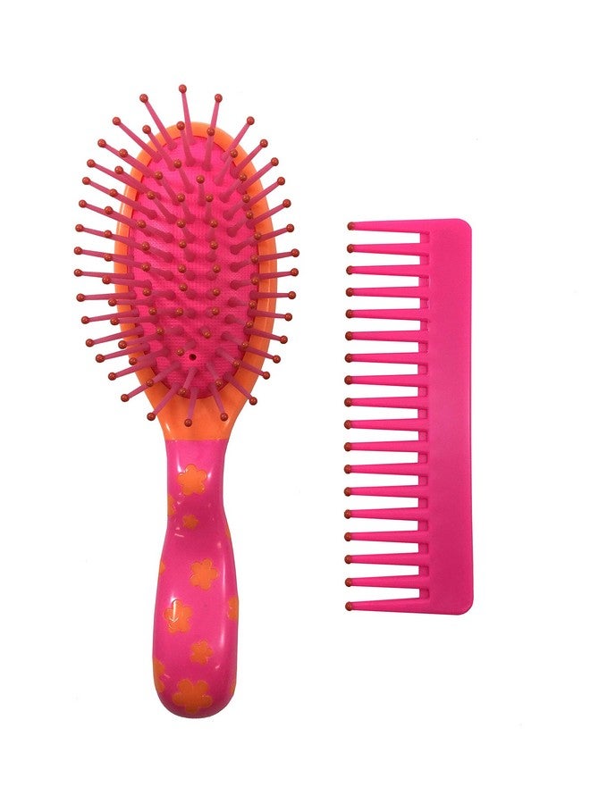 Scunci 2Piece Girl Set Cushion Brush And Comb In Assorted Colors (1Pack) - Image 4