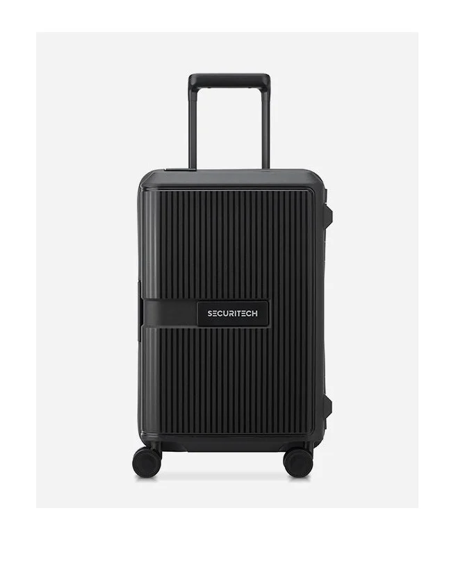 DELSEY Paris Delsey Paris Securitech Stone 3Piece Set 4 Double Wheel Trolley -Black