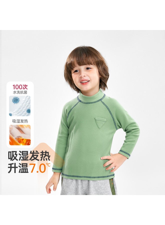 Base Layer Shirt Boys Autumn Warm Raglan Sleeve T-shirt Girls Baby Innerwear Moisture-wicking And Heat-generating - Image 2