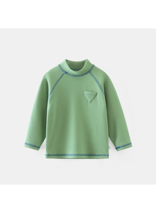 Base Layer Shirt Boys Autumn Warm Raglan Sleeve T-shirt Girls Baby Innerwear Moisture-wicking And Heat-generating - Image 4