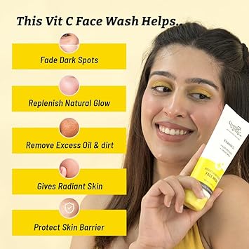 Chemist at Play Brightening Boost Face Wash with 30x Vitamin C Cleans Oil Dirt Fades Dark Spots Boosts Radiance For All Skin Types For Men Women Vegan SLS Paraben Free 100 ml - Image 4