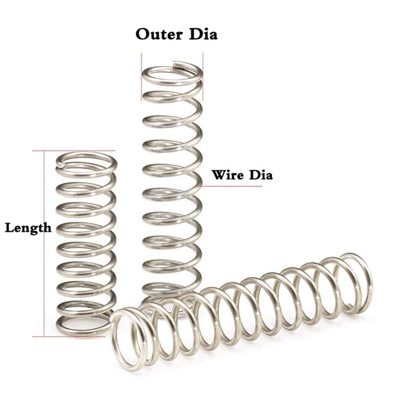 CREEYA Compression Springs Assortment Kit, 15 Different Sizes 225pcs Mini Stainless Steel Springs for Repairs, 0.39" to 1.18" Length, 0.16" to 0.23" OD, 10mm - 30mm Length, 4-6mm OD - Image 3