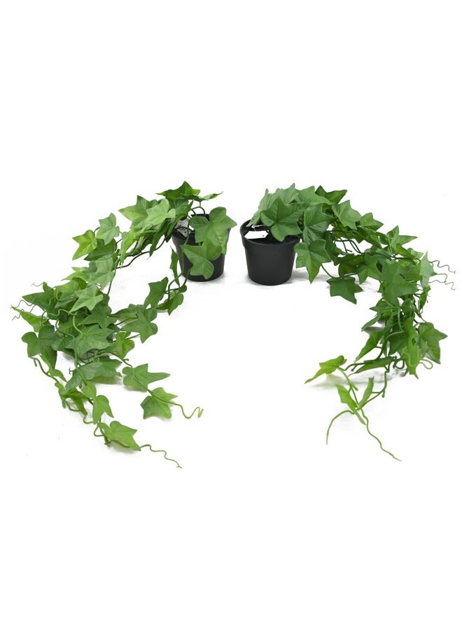 DRAMA HOME Artificial Potted Plant In/Outdoor Hanging - Image 2