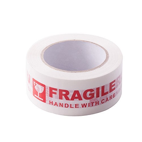 Agutape AGU Warning Fragile Tape-Handle with Care Packing Printing Tape-2 Inch x 330 Feet (110 Yards) -1 Roll - Image 1