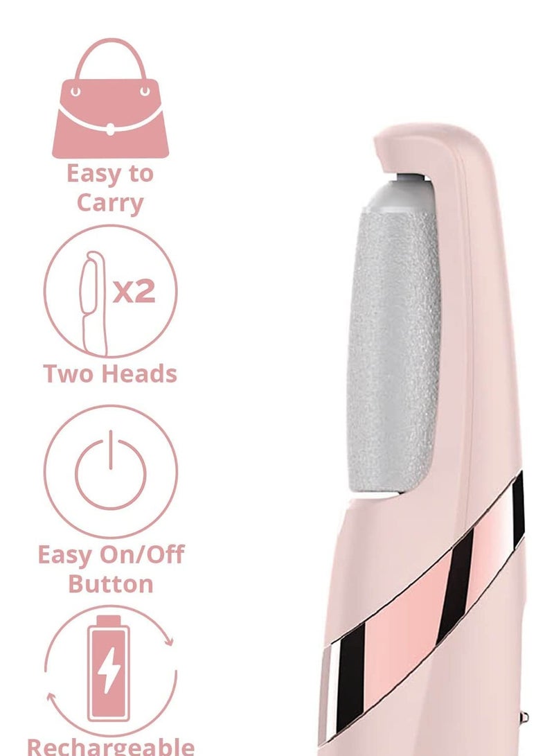 SYOSI KASTWAVE Finishing Touch Flawless Electronic Tool File and Callus Remover with 2 Roller Heads, Pedicure, Professional Feet Care, Hard Cracked Dry Skin and Calluses, Water Resistant - Image 3