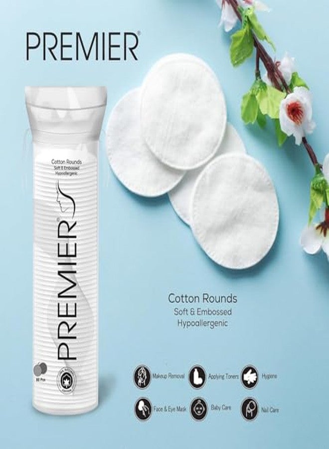 Premier Cotton Pads - Soft & Embossed, Hypoallergenic, Pack of 80 Pcs x4 | Ideal for Makeup Removal, Toner Application, Baby Care, Nail Care & Hygiene | High-Quality Cotton Rounds for Daily Use - Image 4