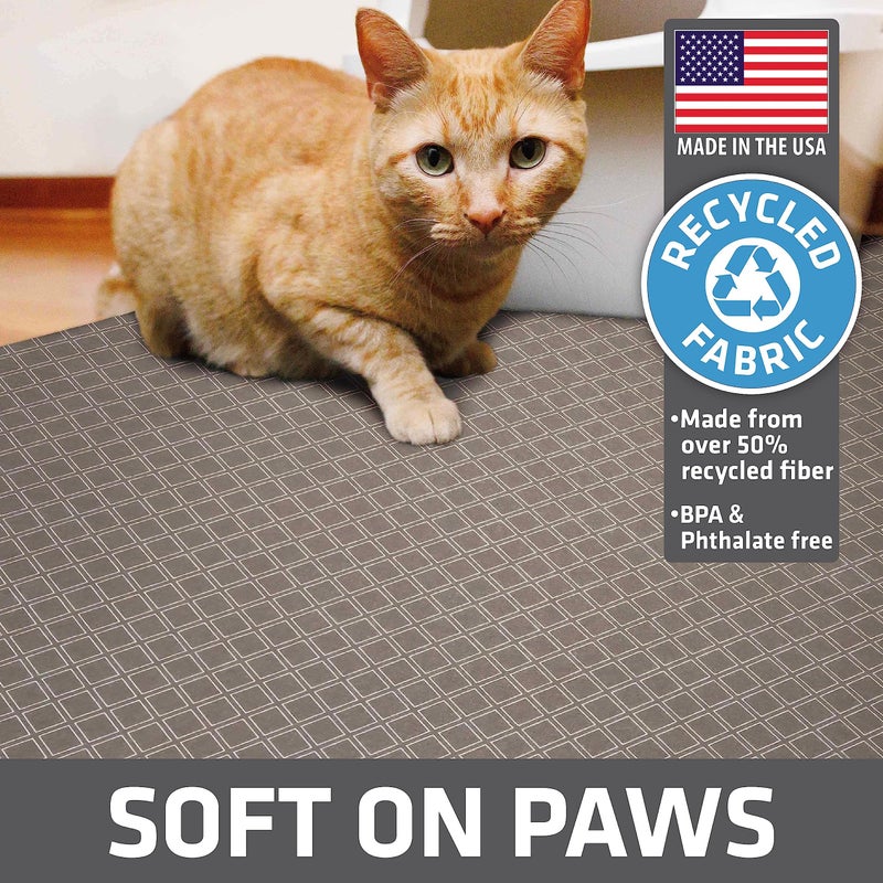 Drymate Cat Litter Box Mat, Litter Trapping Mat, Waterproof, Urine-Proof, Absorbent, Machine Washable, Soft on Paws, Contains Mess, Protects Floors, Kitten Supplies, Taupe, 29x36 XL - Image 4