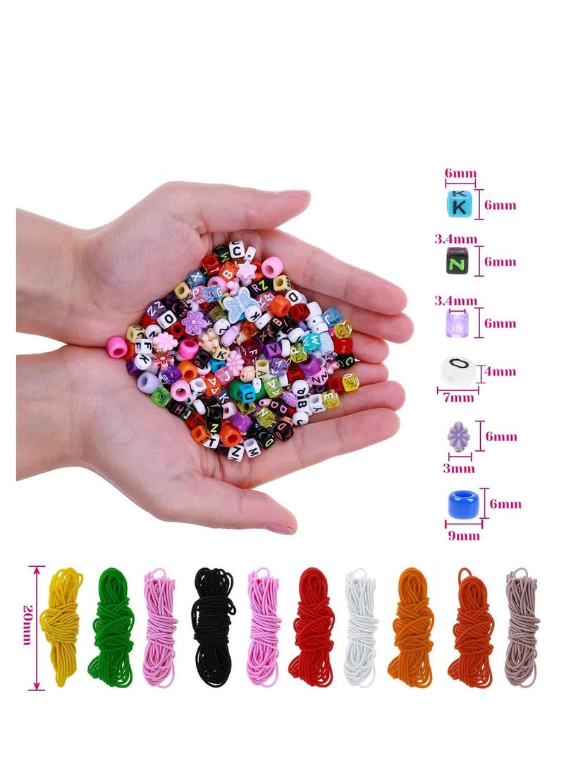 Excefore Bracelet Making Kit, Beads for Bracelets Pony Polymer Clay Letter Jewelry Making, DIY Arts and Crafts Gifts Girls Age 6 7 8 9 10-12 - Image 4