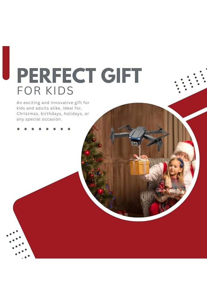 JAJEEK - Foldable Quadcopter Drone with 360° Roll, Dual HD Camera, 150m Range, 25-30 Min Flight Time, Speed Control, Gesture Manipulation, Optical Flow & Avoidance, Includes 2 Batteries, Grey - Image 1
