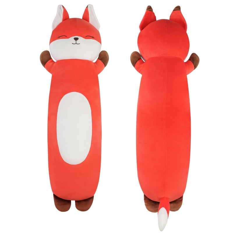 Dalmao 36 inch Orange Fox Stuffed Animal Soft Long Pillow Giant Cute Fox Body Pillow Plushies Toy Gift for Kids Boys Birthday Halloween Christmas - Image 3