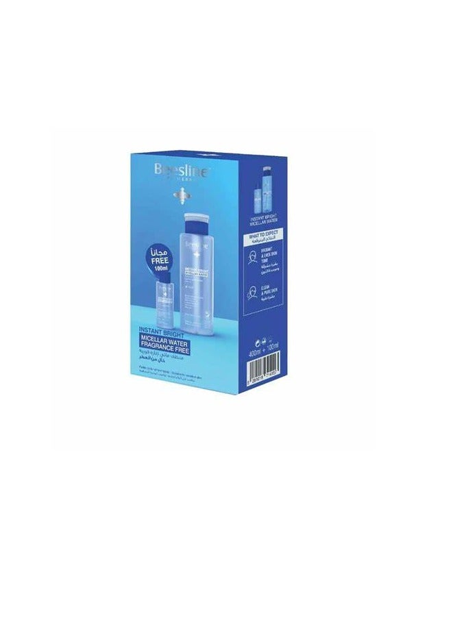Instant Bright Micellar Water Fragrance Free ( 400ml + 100ml ) 500ml