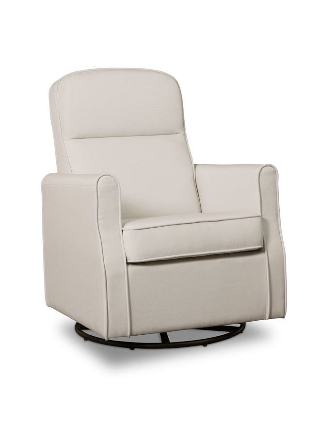 Delta CHILDREN Blair Slim Nursery Glider Swivel Rocker Chair, Cream - Image 1