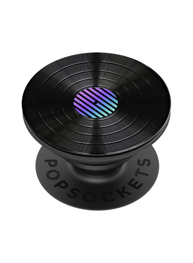 POPSOCKETS PopGrip Premium | قبضة هاتف من الجل وحامل، قابلة للإزالة وإعادة الاستخدام والغسل، تعمل مع جراب بلاستيكي صلب أملس، الجزء العلوي سهل الإزالة للشحن اللاسلكي - فينيل ريترو - Image 1