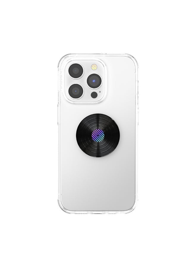 POPSOCKETS PopGrip Premium | قبضة هاتف من الجل وحامل، قابلة للإزالة وإعادة الاستخدام والغسل، تعمل مع جراب بلاستيكي صلب أملس، الجزء العلوي سهل الإزالة للشحن اللاسلكي - فينيل ريترو - Image 4