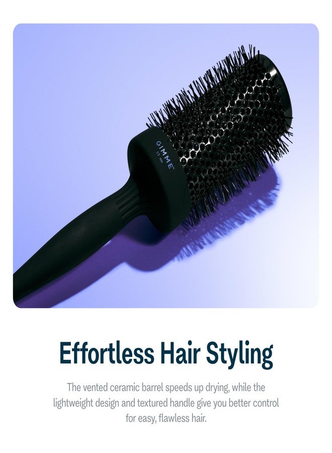 Gimme Beauty Round Brush - Blowout Brush with Vented Ceramic Barrel - For All Hair Types - Large 53mm - Image 4