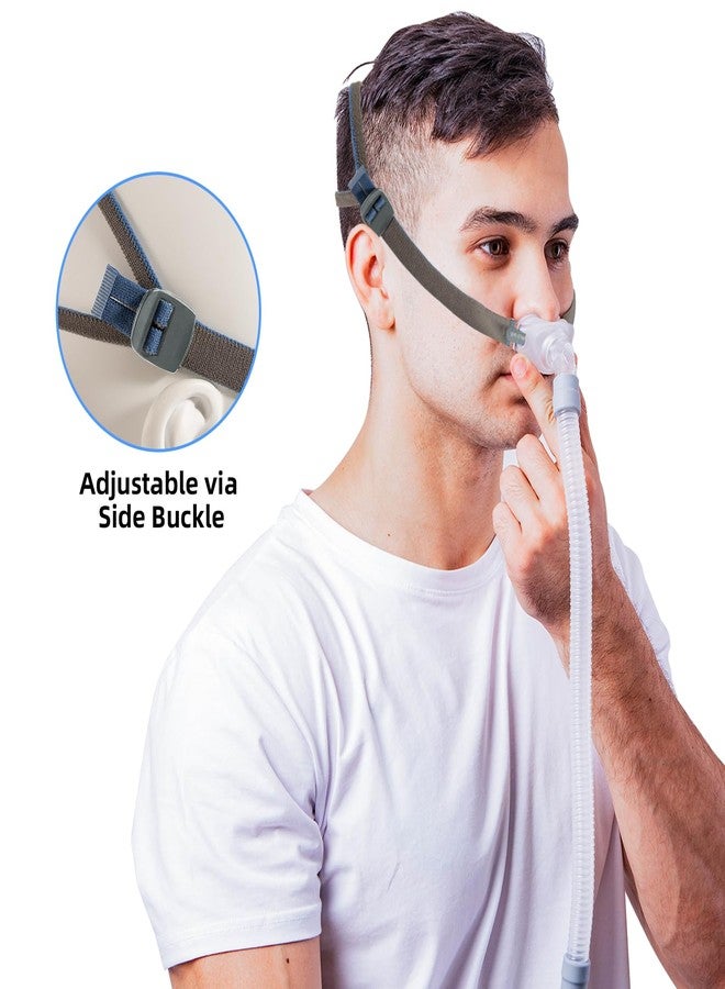 JDVBDNK أحدث حزام رأس مُطوّر لجهاز CPAP متوافق مع Airfit P10/ N30، حزام رأس بديل لجهاز AirFit N30، أحزمة تعديل مرنة مريحة لحزام رأس P10، تصميم سريع التركيب لحزام رأس Airfit N30i (أزرق) - Image 2