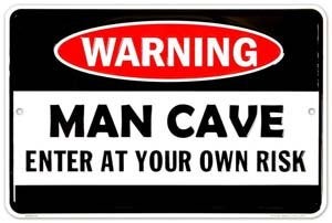 Hangtime Man Cave Enter At Your Own Risk Metal Door Sign - Image 2