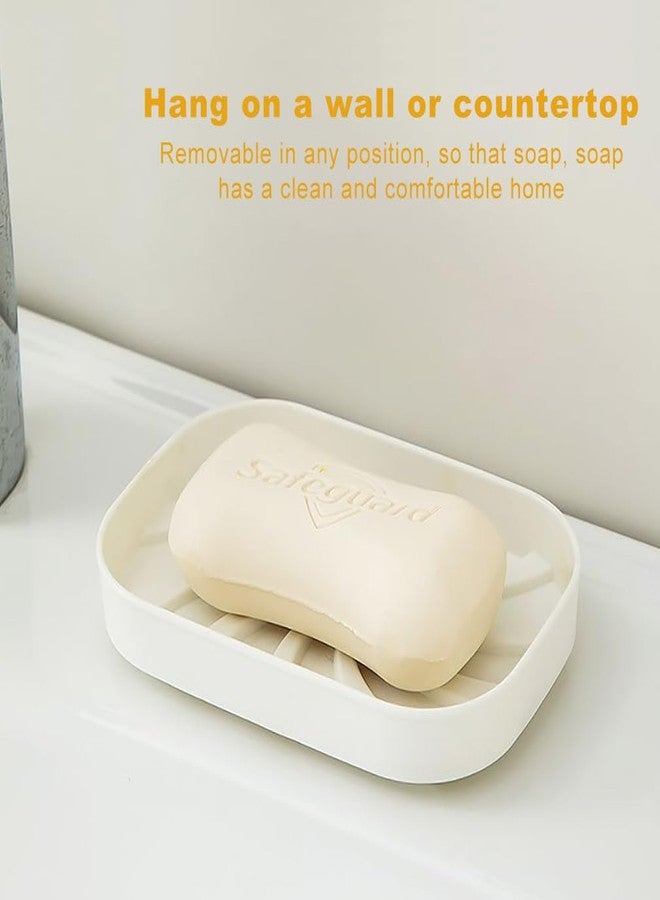 PEFWO Soap Holder, 4-Layer Rotating Bar Soap Holder with Self Draining, No Drilling Wall Mounted Soap Dish for Shower, Bathroom, Tub and Kitchen - Image 3