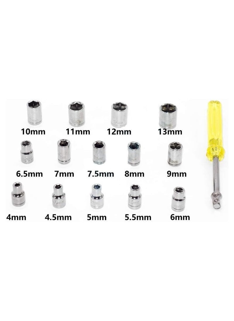 Generic - 40-Piece Socket Wrench Set with Essential Hex Keys and Screwdrivers - Image 1