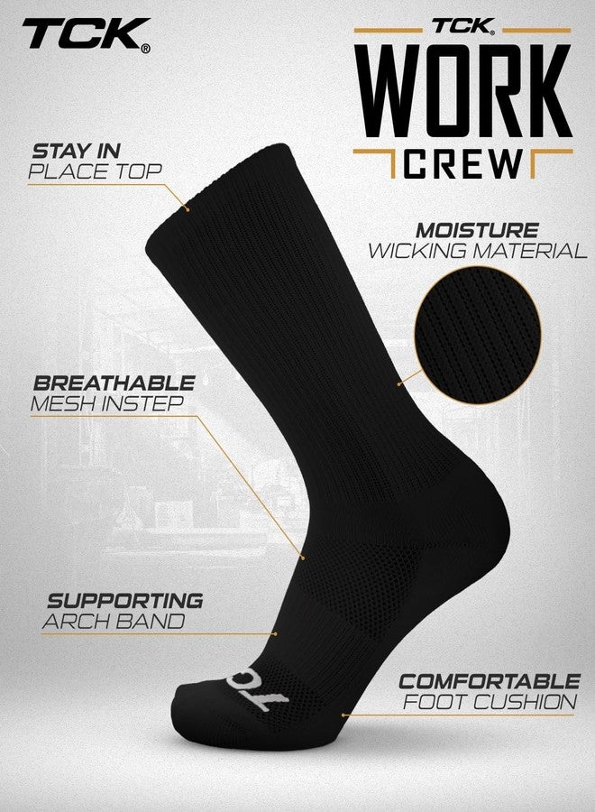 TCK Work & Athletic Crew Socks - Large, Black, 12-Pack - Image 4