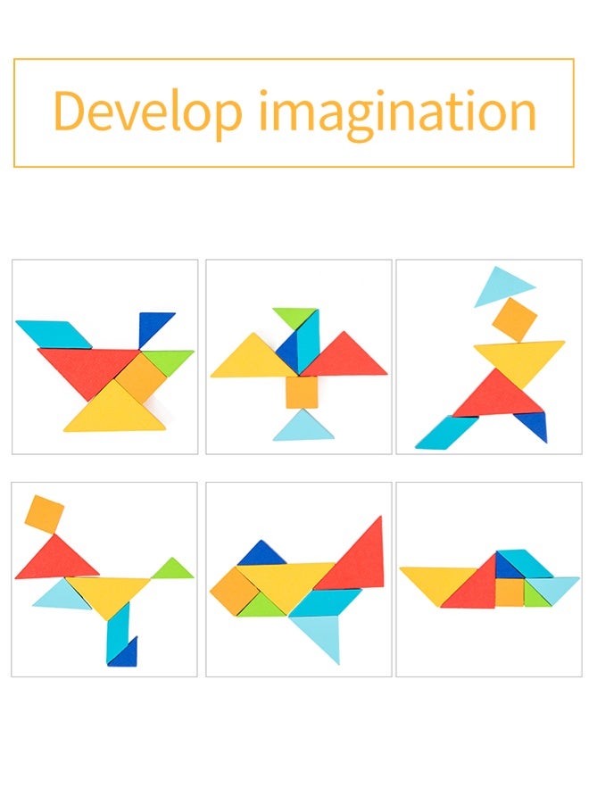 35-piece wooden Arabic puzzle building blocks - Image 3