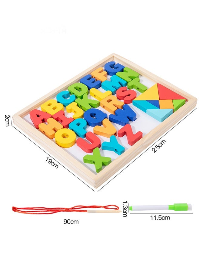 35-piece wooden Arabic puzzle building blocks - Image 5