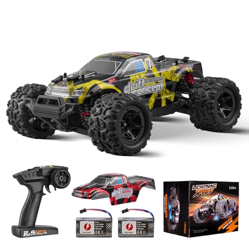 VEVOR سيارة VEVOR 118 الكهربائية بدون فرش للبالغين لجميع التضاريس 4WD شاحنة RC خارج الطريق بسرعة 45 كم/ساعة مع جهاز تحكم عن بعد وقشرة إضافية 45 لعبة سباق قابلة للتعديل للسرعة للبالغين والأطفال والأولاد IPX4 - Image 1