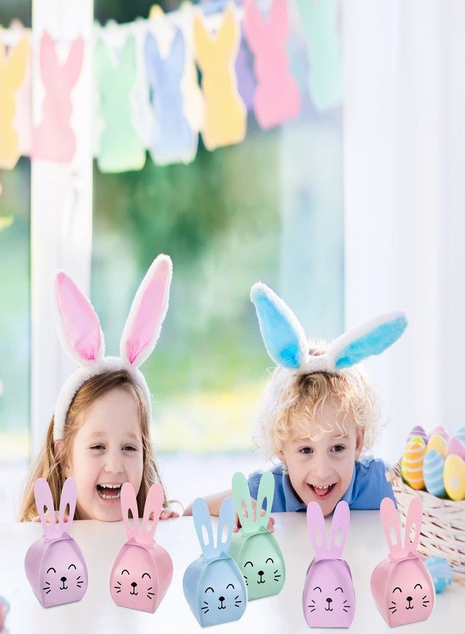 تيلينغ تيلينج 36 قطعة من علب هدايا عيد الفصح على شكل أرنب وبطة، علب ورقية ملونة لطيفة صغيرة الحجم لحلوى عيد الفصح على شكل أرنب، هدايا للكوكيز والبيض، هدايا للحفلات (لطيف، أرنب) - Image 5