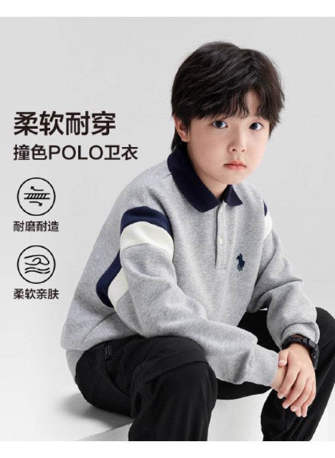 Zuoxi Boys Polo Shirt Kids Hoodie Casual Spring/autumn Outfits 2025 New Outdoor Sports Big Boys Clothing - Image 1