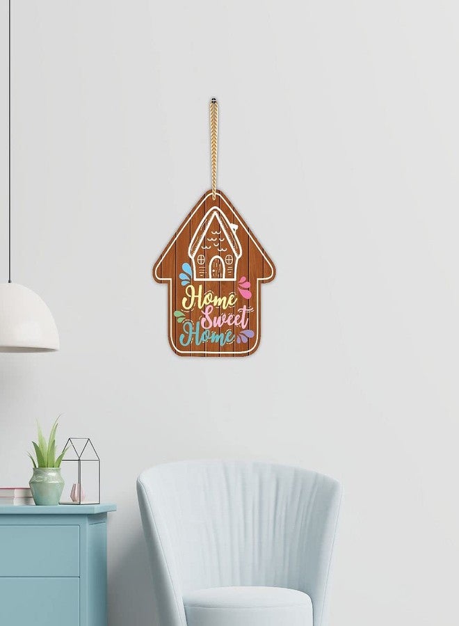 CVANU Our Lovely Home Sweet Home UV Printed MDF Door Hanging Board for Home, Front Door, Wall Decoration and Gift-Worthy, Size(8inch X 8inch) Multicolor_cv19 - Image 2