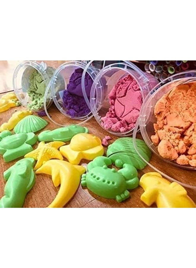 Amazing Dough and Magic Clay With Mould, Reusable Sensory Set, Gluten-Free Wonder Sand Activity Toys, Indoor Games for Kids Age 10 to 15 (Green) - Image 5