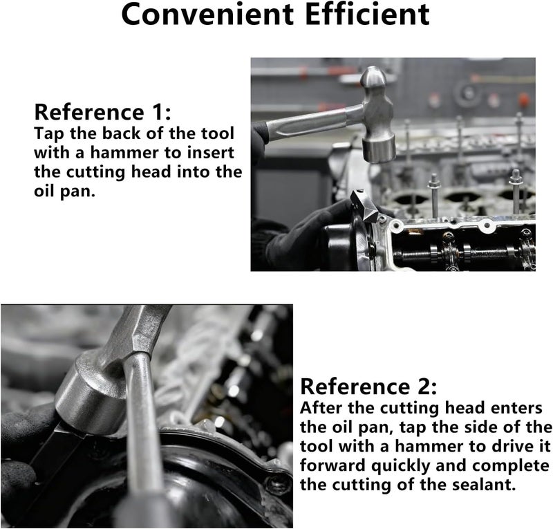 DPTOOL Engine Transmissions Oil Pan Separator RTV Sealant Remover Cutter Tool Kit Oil Pan Gasket Separator Tool - Image 3