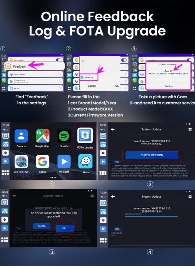 كار لينكيت مجموعة كارلين الجديدة 4 جيجا بايت محول لاسلكي للسيارة دونجل محمول لراديو السيارة OEM مع تشغيل السيارة السلكية - Image 4
