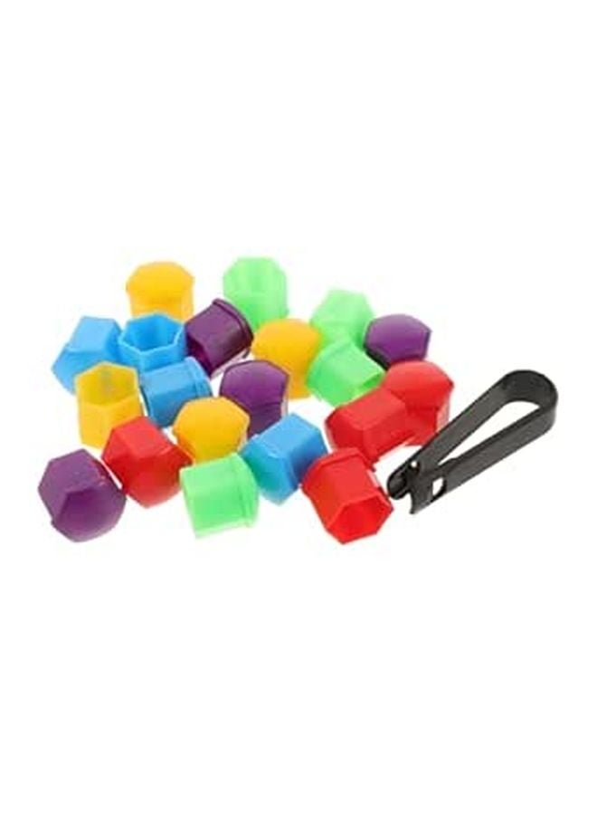 19mm Universal Wheel Nut Caps 20 Pack Hexagonal Rustproof Dustproof For SUV Truck - Image 1