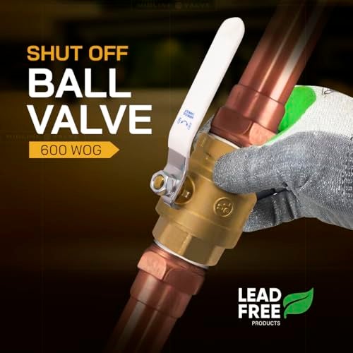 Everflow Midline Valve 832T434-NL Premium Full Port Ball Valve Brass, x 2-1/2 in. FIP - Image 3