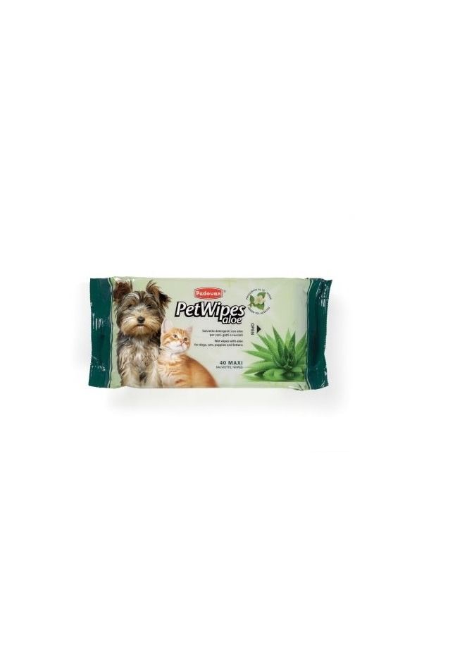 scented Pet Wet Wipes Aloe 40Pc