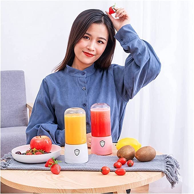 HOME STUFFS Juicer Portable Blender USB Rechargeable with 4 Blades Smoothie Cup Multifunctional Pack Of 1 - Image 2