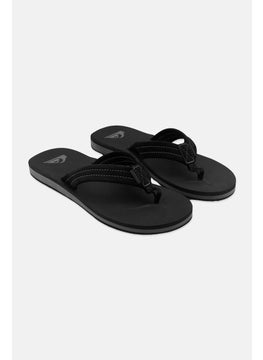 QUIKSILVER Men Carver Suede Slip On Slippers, Black  - Image 1